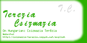 terezia csizmazia business card