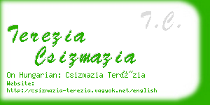 terezia csizmazia business card